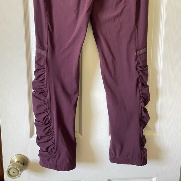 Lululemon Dance studio Leggings High Waist Lined Athletic Running Burgundy Red 4 - Picture 11 of 15